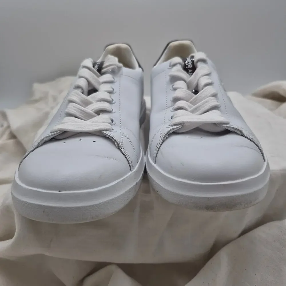 Tory Burch Howell Court sneakers white leather upper and heel trim Womens Size 6